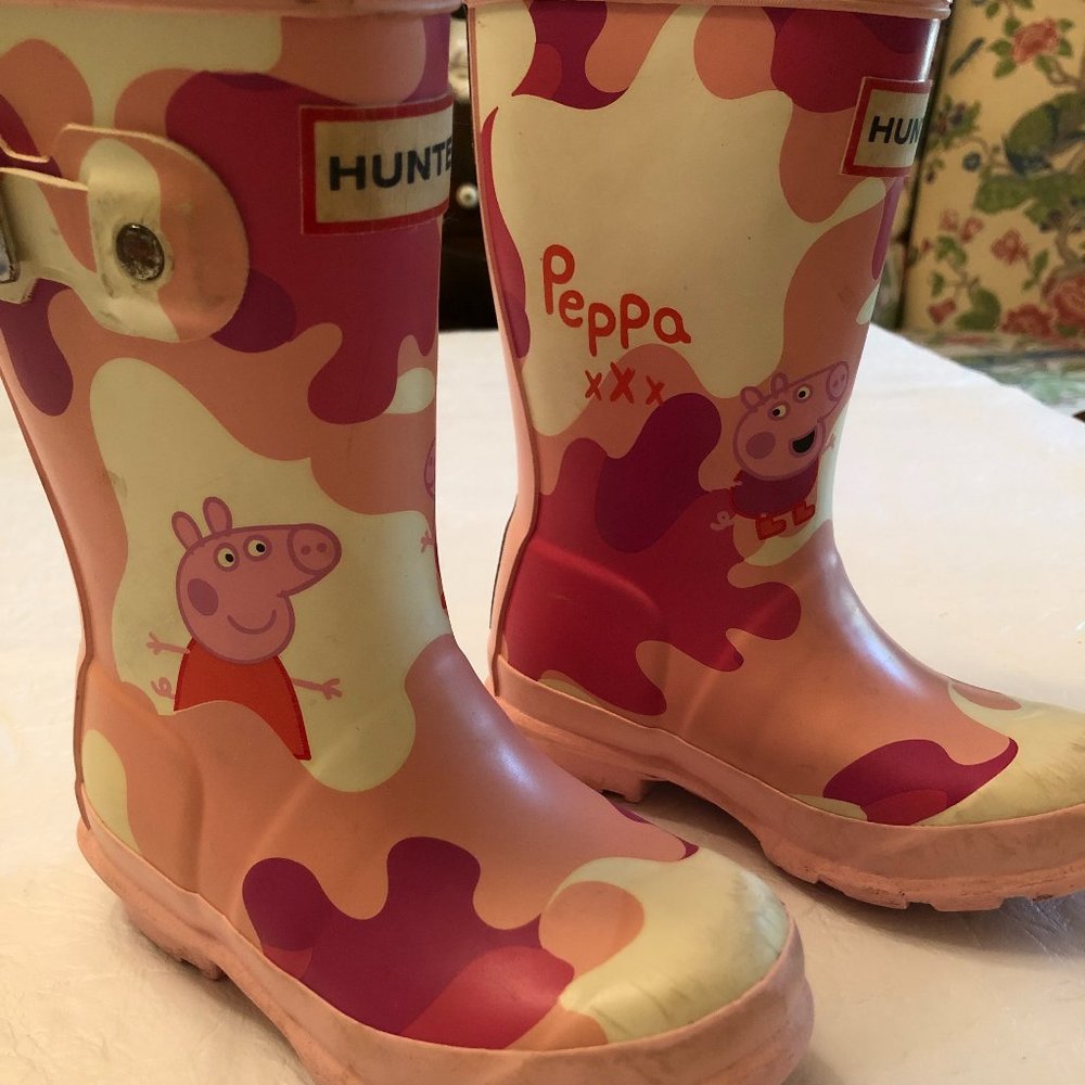 Hunter Peppa Pig Boots - Candy Floss/ Pink Camo - Toddler Size 9